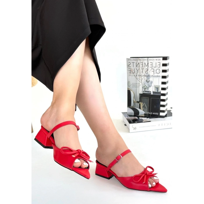 petite ateiler Lotta Kırmızı Cilt Topuklu Ayakkabı