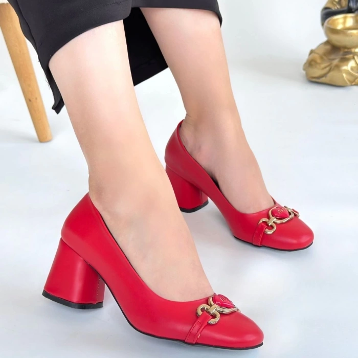 petite ateiler Lucky Kırmızı Cilt Topuklu Ayakkabı