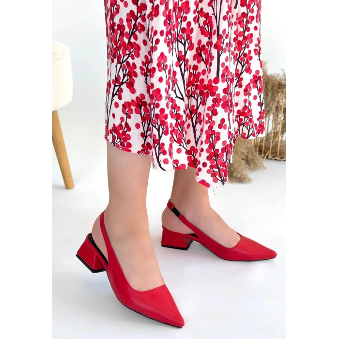 petite ateiler Morji Kırmızı Cilt Topuklu Ayakkabı