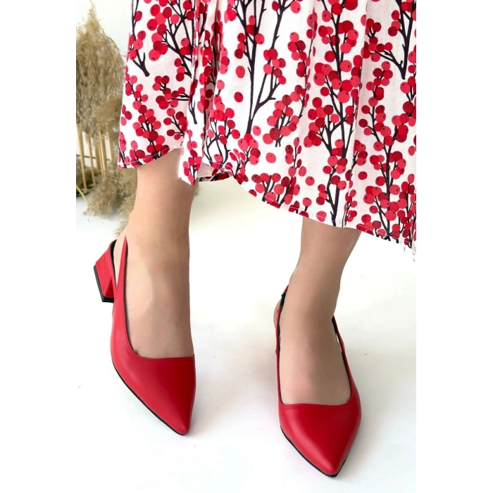 petite ateiler Morji Kırmızı Cilt Topuklu Ayakkabı