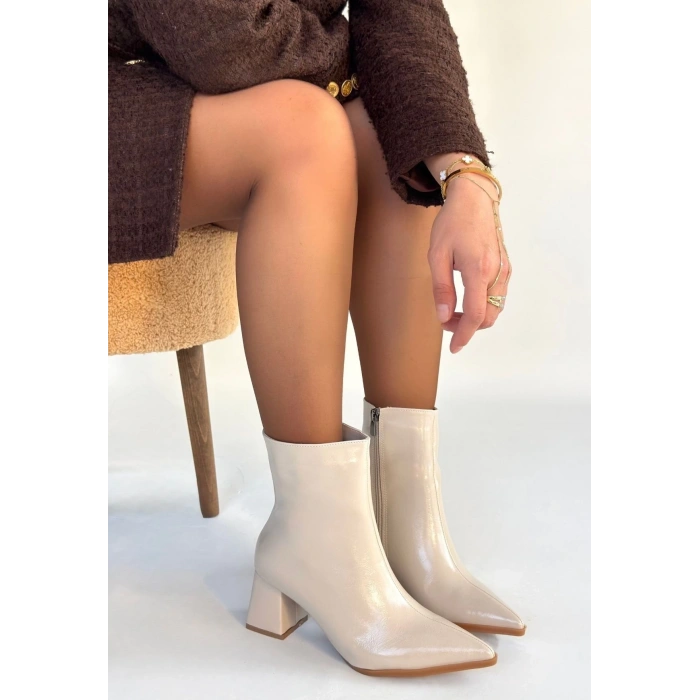 petite ateiler Mosy Bej Rugan Topuklu Bot