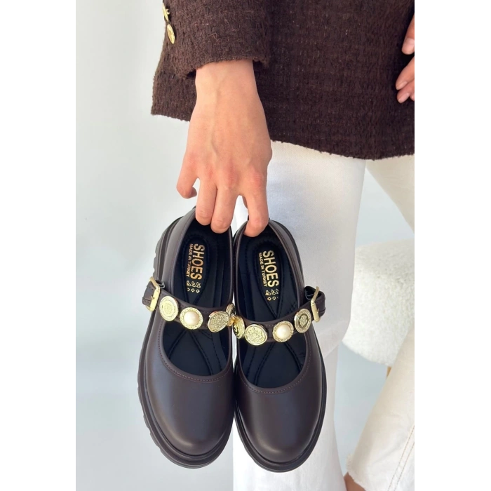 petite ateiler Okira Kahverengi Cilt Oxford Ayakkabı