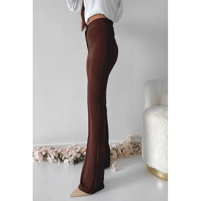 petite ateiler Önü cumalı ithal krep pantolon