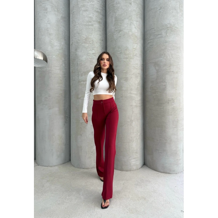 petite ateiler Önü cumalı ithal krep pantolon