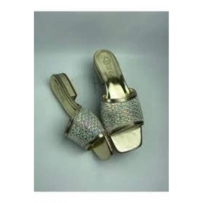 petite ateiler Ortu Gold Cilt İşlemeli Terlik