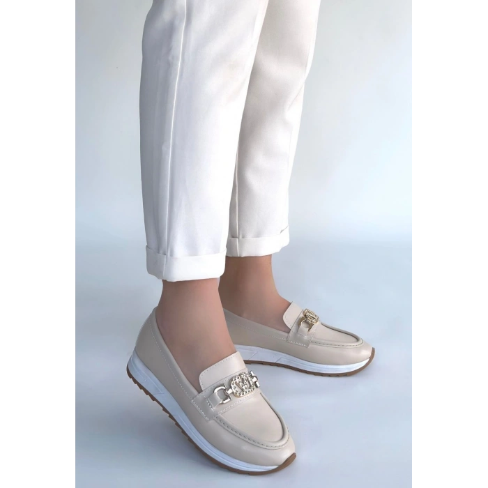 petite ateiler Otra Bej Cilt Babet Ayakkabı