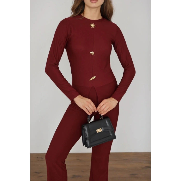 petite ateiler Ottoman alt üst takım bordo pt510442