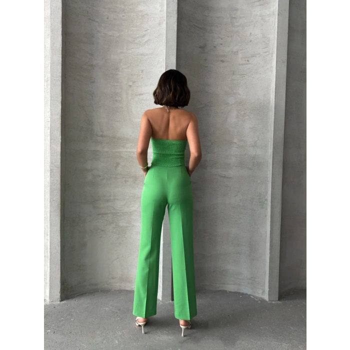 petite ateiler Palazzo pantolonlu alt üst takım yeşil