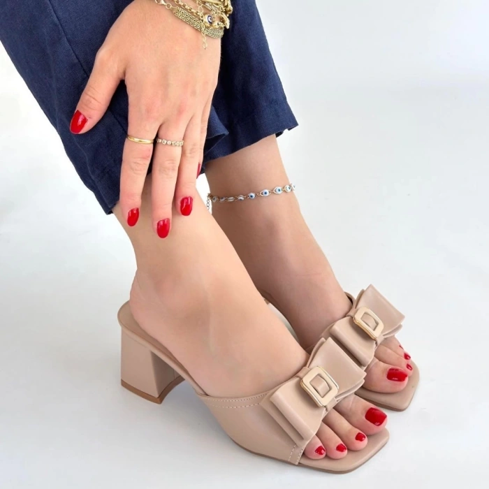 petite ateiler Pier Nude Cilt Topuklu Terlik