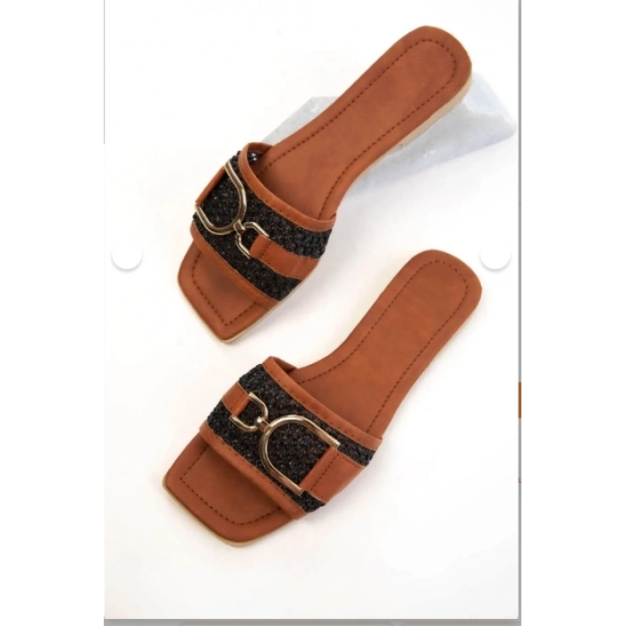 petite ateiler Pıer Siyah Cilt Terlik