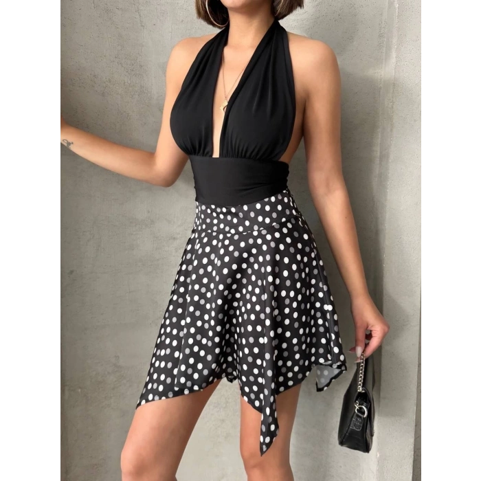 petite ateiler Puantiyeli etek s25900