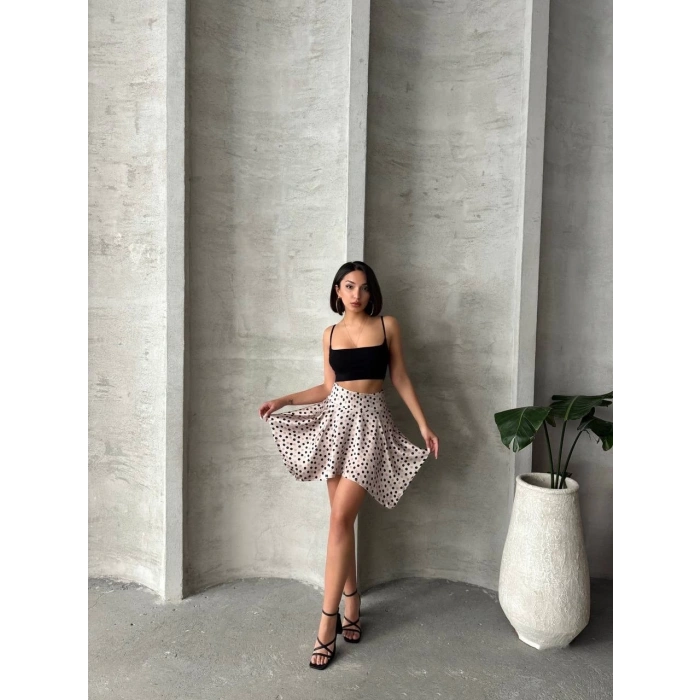 petite ateiler Puantiyeli etek s25900