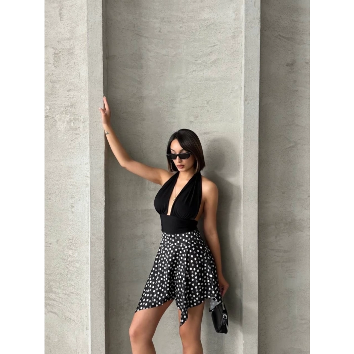 petite ateiler Puantiyeli etek s25900