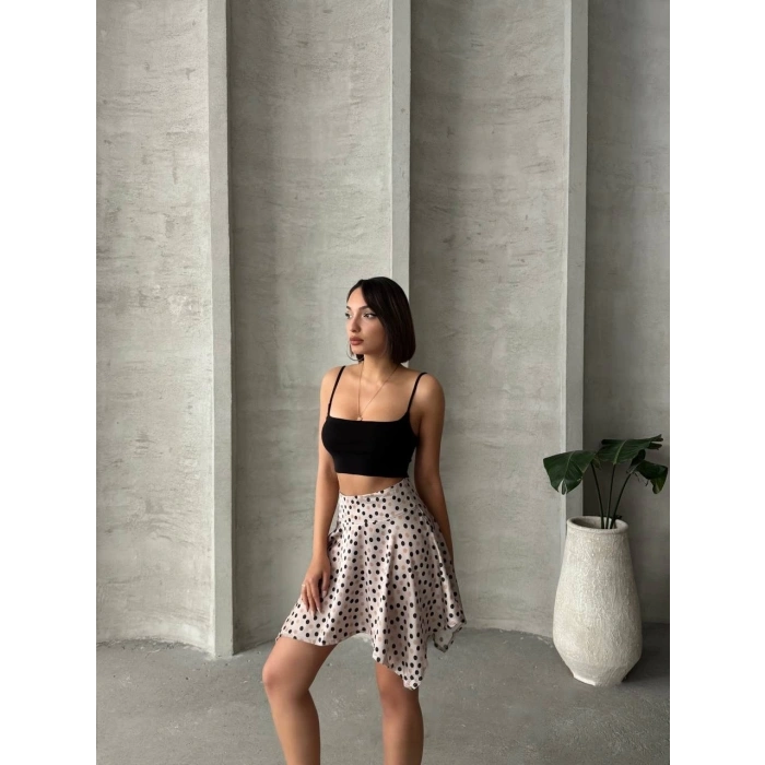 petite ateiler Puantiyeli etek s25900