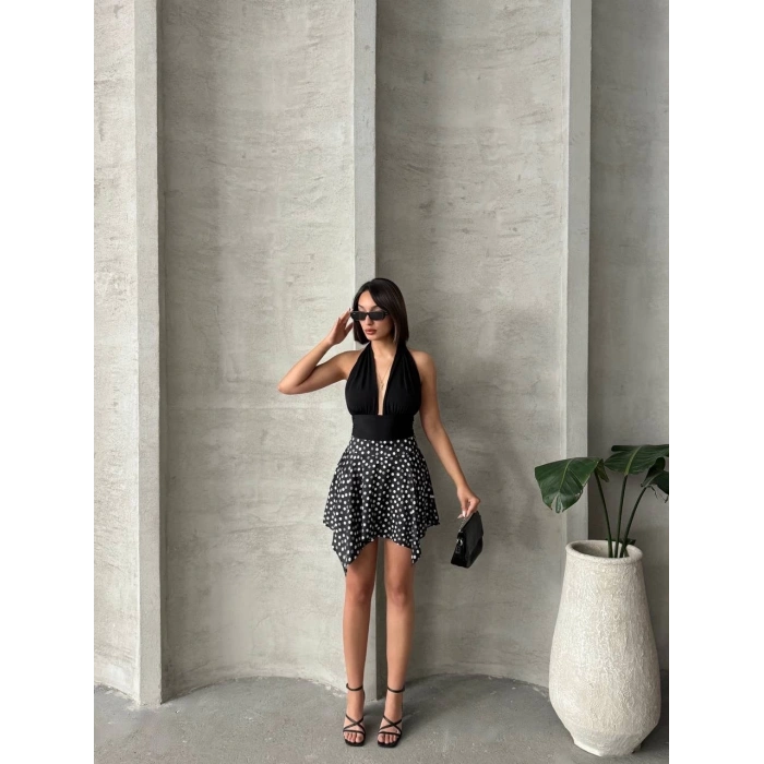 petite ateiler Puantiyeli etek s25900