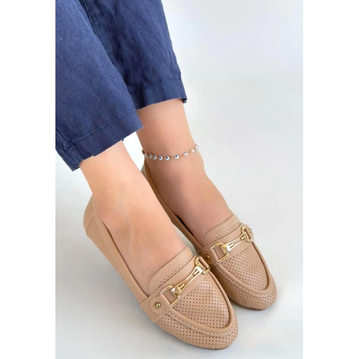 petite ateiler Rain Nude Cilt Babet Ayakkabı