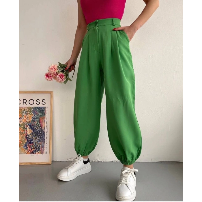 petite ateiler Şalvar pantolon yeşil s23202