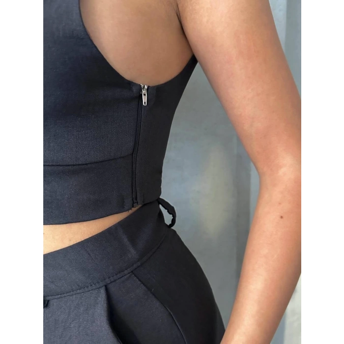 petite ateiler Şortlu keten takım s255014