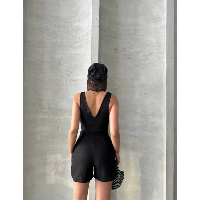 petite ateiler Şortlu keten takım s255014