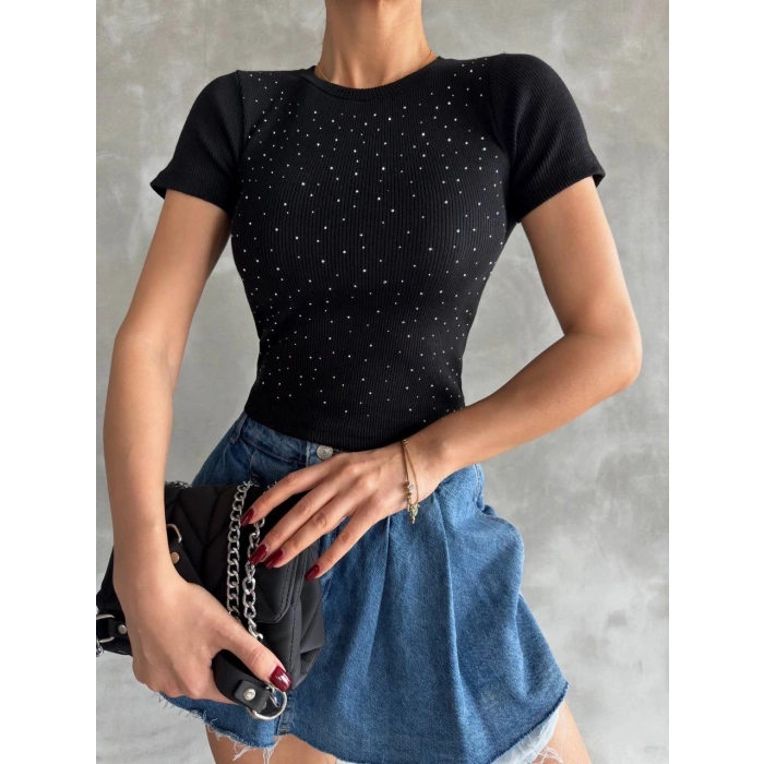 petite ateiler Taş baskılı kaş korse bluz