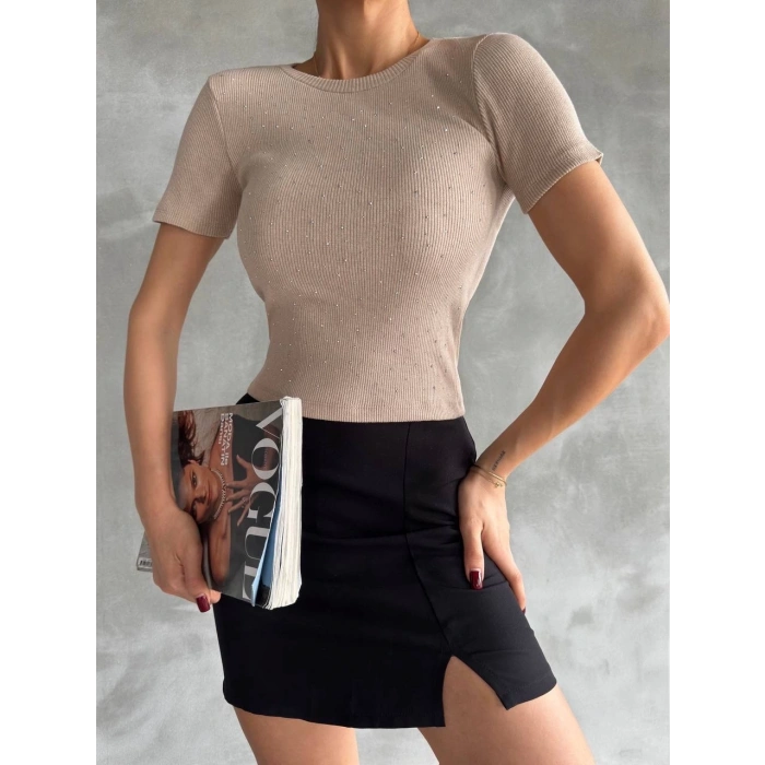 petite ateiler Taş baskılı kaş korse bluz