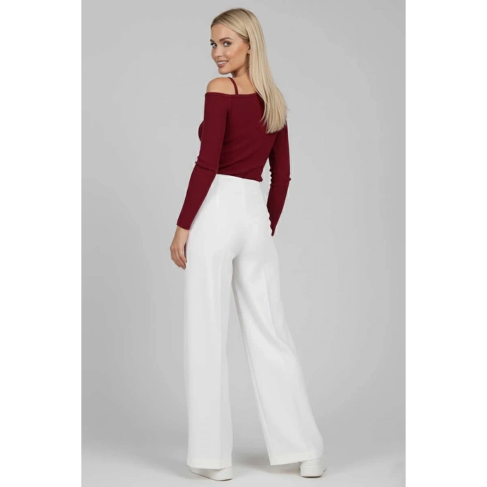 petite ateiler Tek Omuz İpli Bluz Bordo t4328