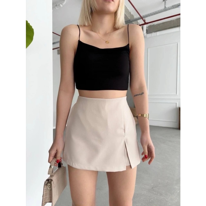 petite ateiler Tek yırtmajlı şort etek