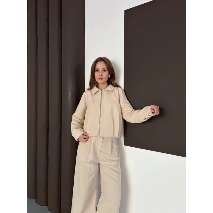 petite ateiler Trenç takım alt üst bej ons