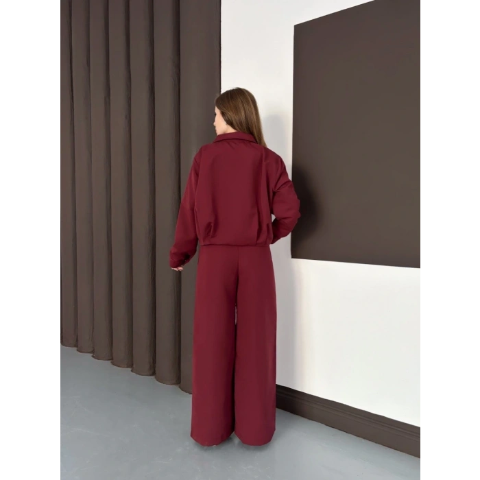 petite ateiler Trenç takım alt üst bordo ons