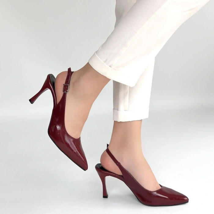 petite ateiler Uster Bordo Rugan Topuklu Ayakkabı