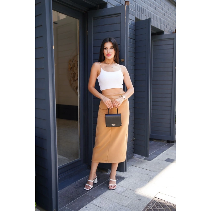 petite ateiler Uzun düğmeli etek