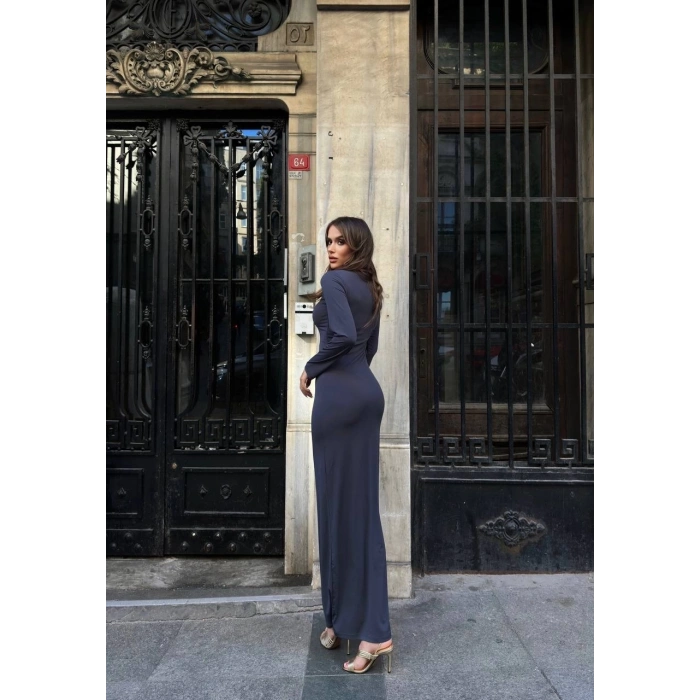 petite ateiler Uzun kollu uzun elbise