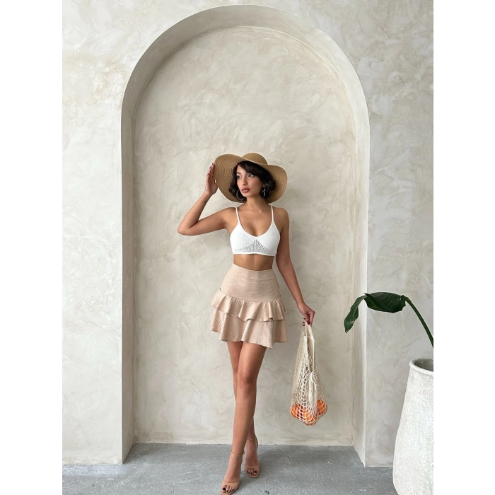 petite ateiler Valonlu fırfırlı etek s24681