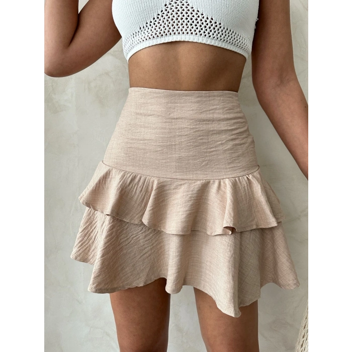 petite ateiler Valonlu fırfırlı etek s24681