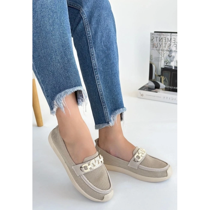 petite ateiler Wata Bej Triko Babet Ayakkabı