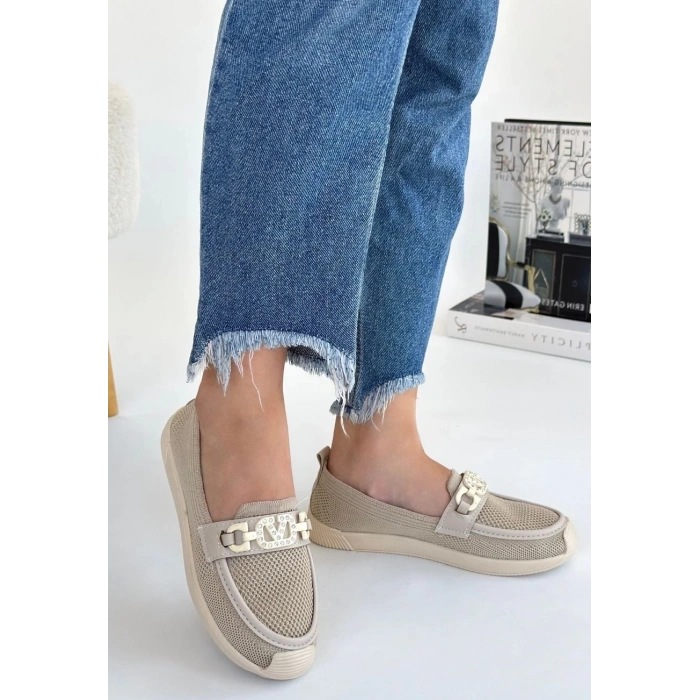 petite ateiler Wata Bej Triko Babet Ayakkabı