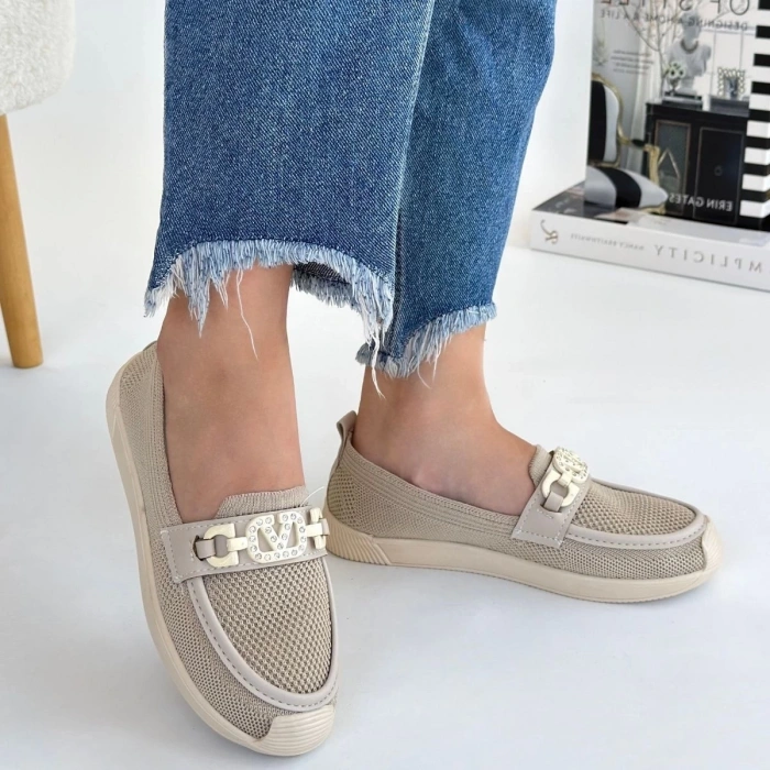 petite ateiler Wata Bej Triko Babet Ayakkabı