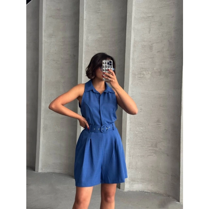 petite ateiler Yakalı şort tulum