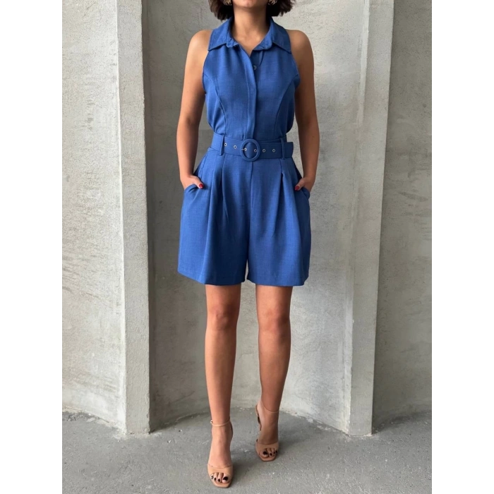 petite ateiler Yakalı şort tulum