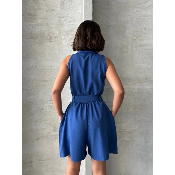 petite ateiler Yakalı şort tulum