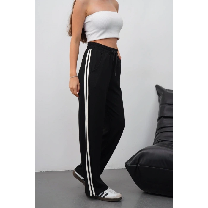 petite ateiler Yandan çift şeritli oys pantolon siyah