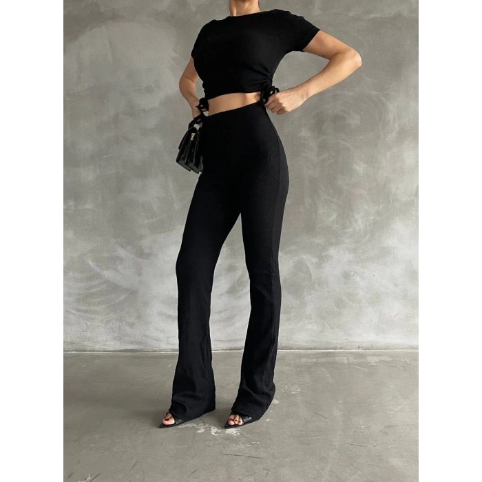 petite ateiler Yanları tüneli takım siyah s3161