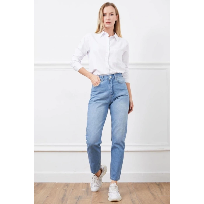 petite ateiler Yüksek bel mom jean pantolon