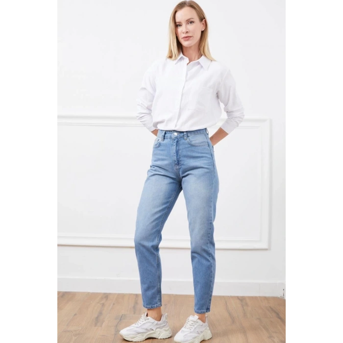 petite ateiler Yüksek bel mom jean pantolon