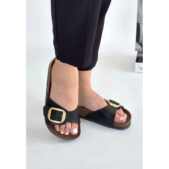 petite ateiler Zooy Siyah Cilt Terlik