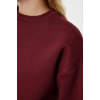 petite ateiler 3 iplik şardonlu bisiklet yaka sweatshirt bordo