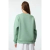 petite ateiler 3 iplik şardonlu bisiklet yaka sweatshirt mint