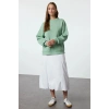 petite ateiler 3 iplik şardonlu bisiklet yaka sweatshirt mint