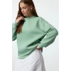 petite ateiler 3 iplik şardonlu bisiklet yaka sweatshirt mint