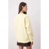 petite ateiler 3 iplik şardonlu bisiklet yaka sweatshirt sarı